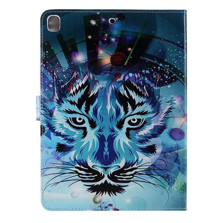 Pattern Printing Embossed Leather Protective Case for iPad 9.7 (2018) / 9.7 (2017) - Tiger-3