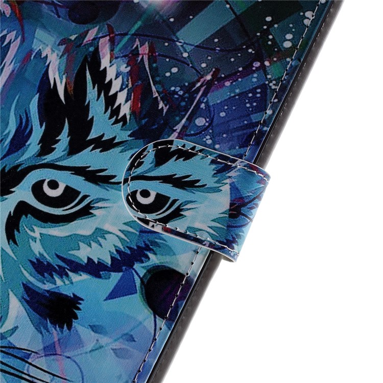 Pattern Printing Embossed Leather Protective Case for iPad 9.7 (2018) / 9.7 (2017) - Tiger-6