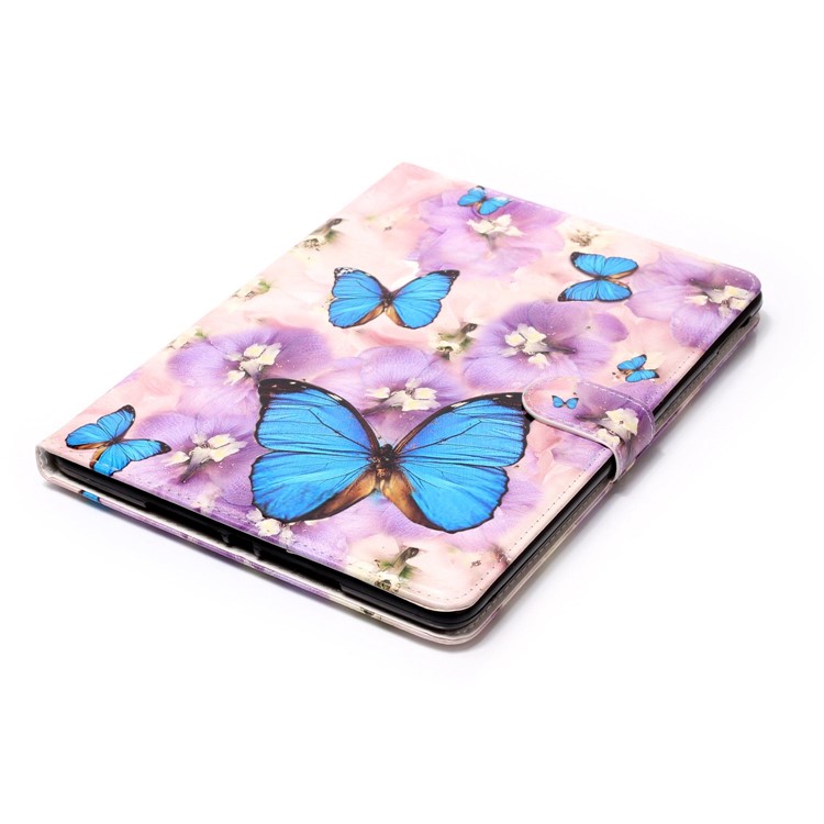 Pattern Printing Embossed Leather Protective Shell for iPad 9.7 (2018) / 9.7 (2017) - Butterfly-5