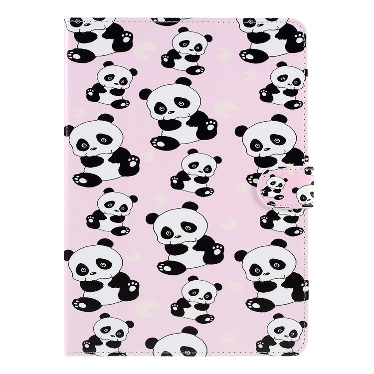 Pattern Printing Embossed Leather Protective Casing for iPad 9.7 (2018) / 9.7 (2017) - Panda-1