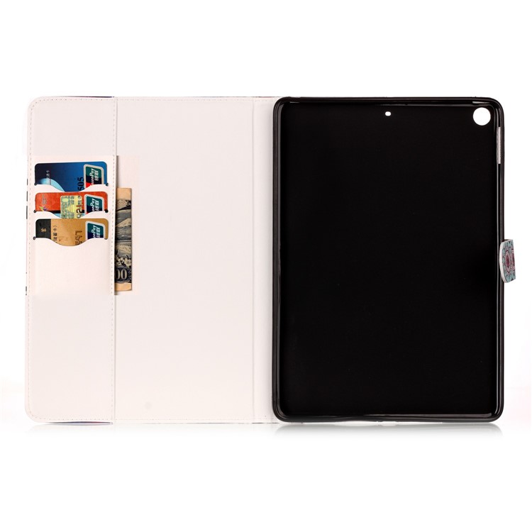 Pattern Printing Embossed Leather Protective Tablet Case for iPad 9.7 (2018) / 9.7 (2017) - Owl on Dream Catcher-6