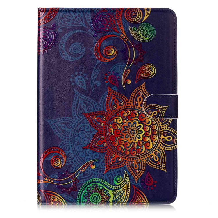 Pattern Printing Embossed Flip Leather Protective Case for iPad 9.7 (2018) / 9.7 (2017) - Ancient Pattern-2