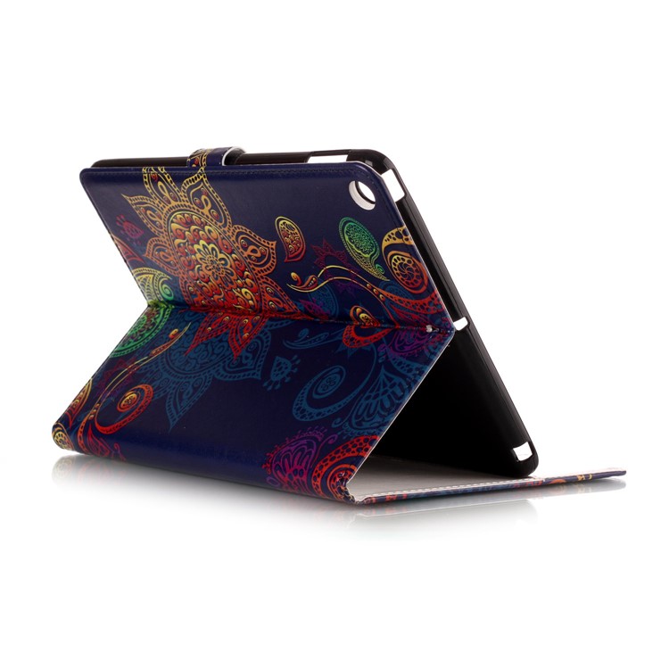 Pattern Printing Embossed Flip Leather Protective Case for iPad 9.7 (2018) / 9.7 (2017) - Ancient Pattern-4