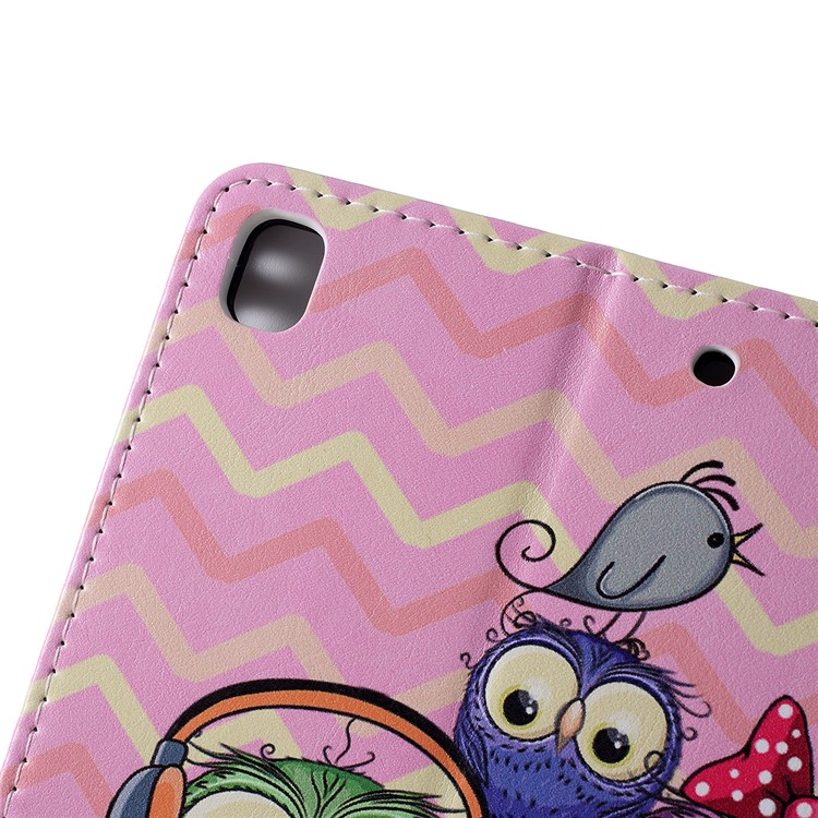 Pattern Printing Embossed Flip Leather Protective Cover for iPad 9.7 (2018) / 9.7 (2017) - Lovely Owls-4