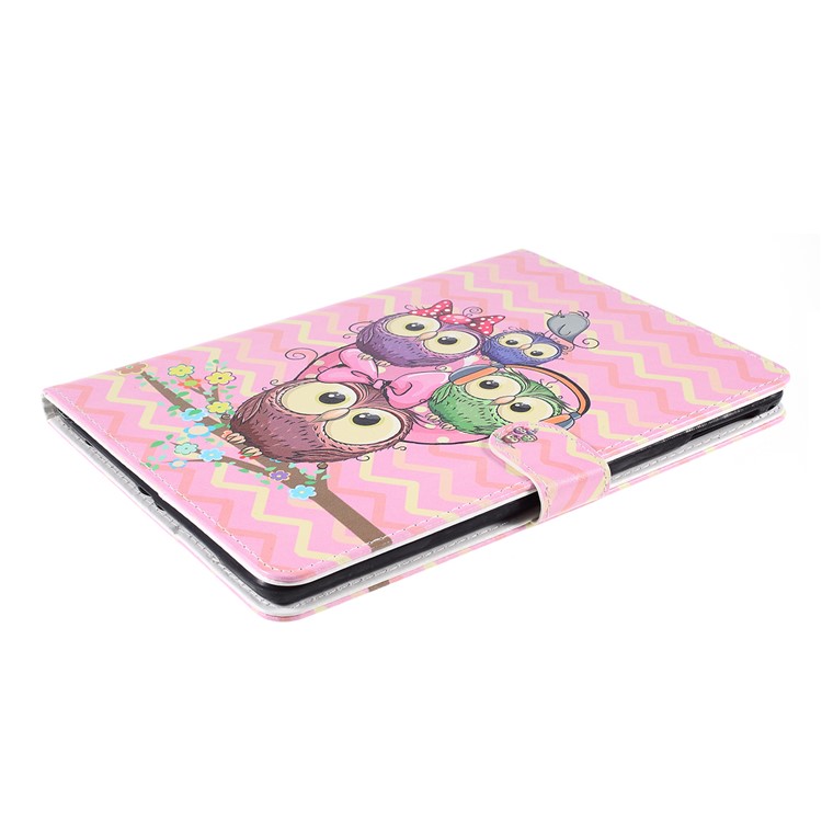 Pattern Printing Embossed Flip Leather Protective Cover for iPad 9.7 (2018) / 9.7 (2017) - Lovely Owls-5