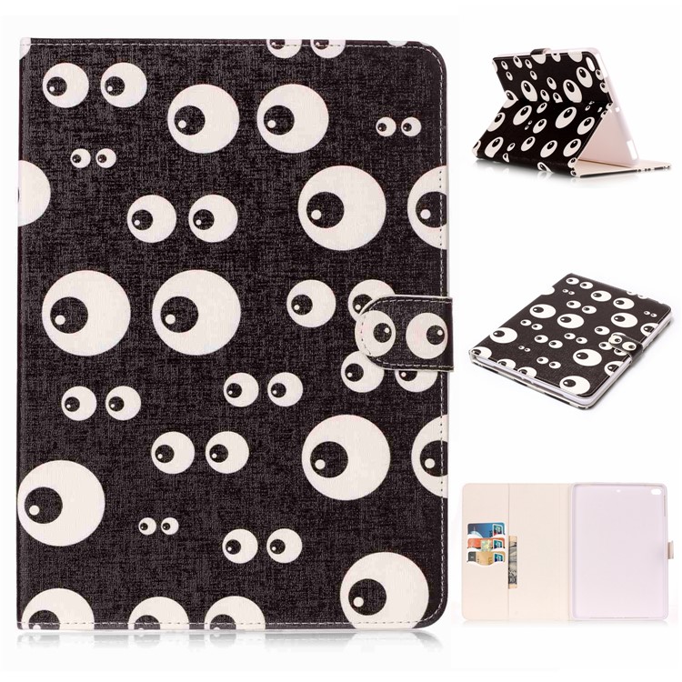 Pattern Printing Embossed Leather Protective Cover with Stand for iPad 9.7 (2018) / 9.7 (2017) - Eyes-1