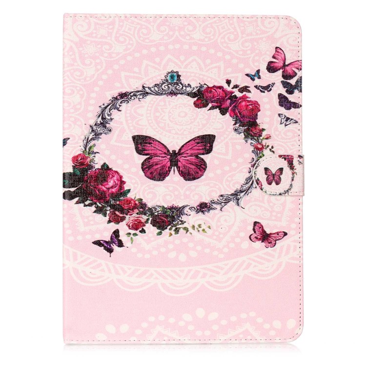 Pattern Printing Embossed Leather Protective Casing with Stand for iPad 9.7 (2018) / 9.7 (2017) - Flower Ring-2
