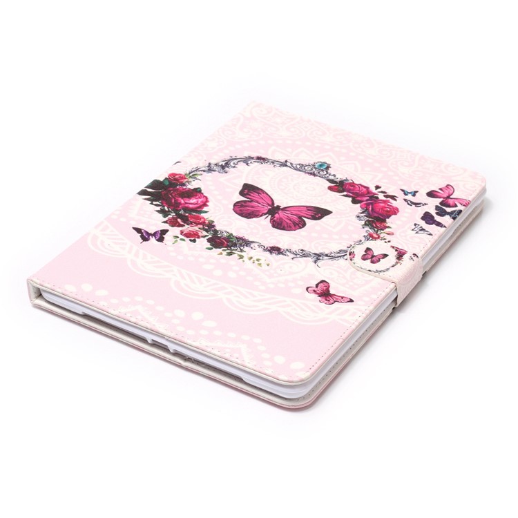 Pattern Printing Embossed Leather Protective Casing with Stand for iPad 9.7 (2018) / 9.7 (2017) - Flower Ring-5