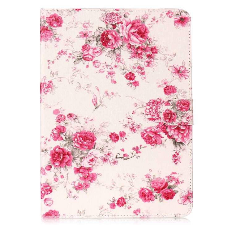Pattern Printing Embossed Magnetic Leather Protective Shell for iPad 9.7 (2018) / 9.7 (2017) - Flower Sea-2