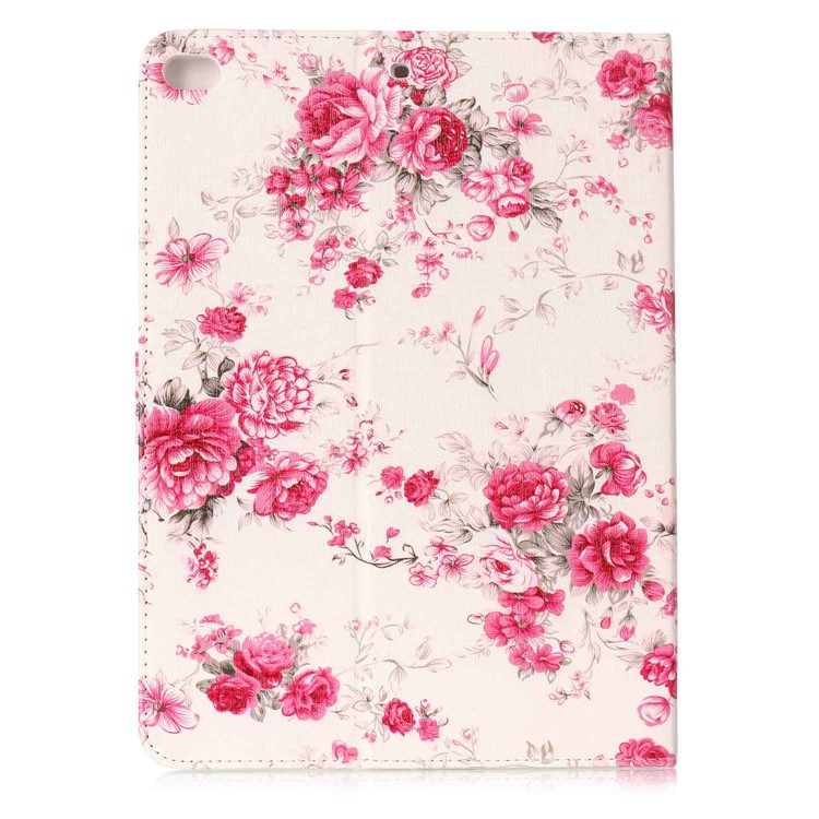 Pattern Printing Embossed Magnetic Leather Protective Shell for iPad 9.7 (2018) / 9.7 (2017) - Flower Sea-3
