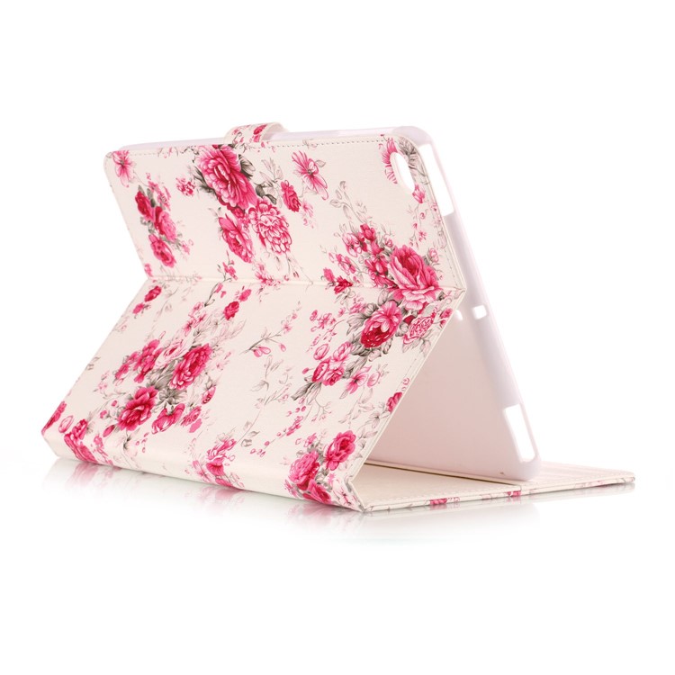 Pattern Printing Embossed Magnetic Leather Protective Shell for iPad 9.7 (2018) / 9.7 (2017) - Flower Sea-4
