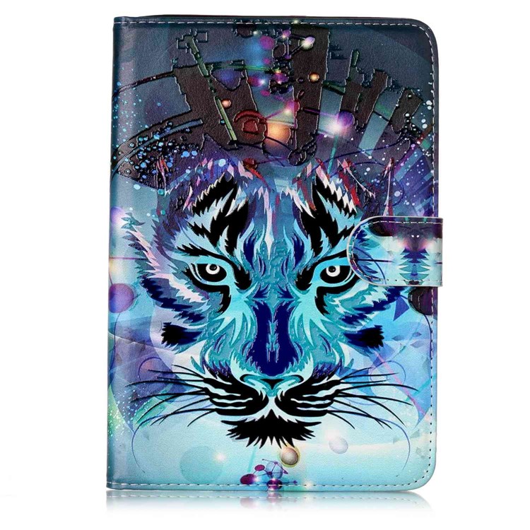 Pattern Printing Embossed Leather Protective Case for iPad mini 1 / 2 / 3 - Tiger-2