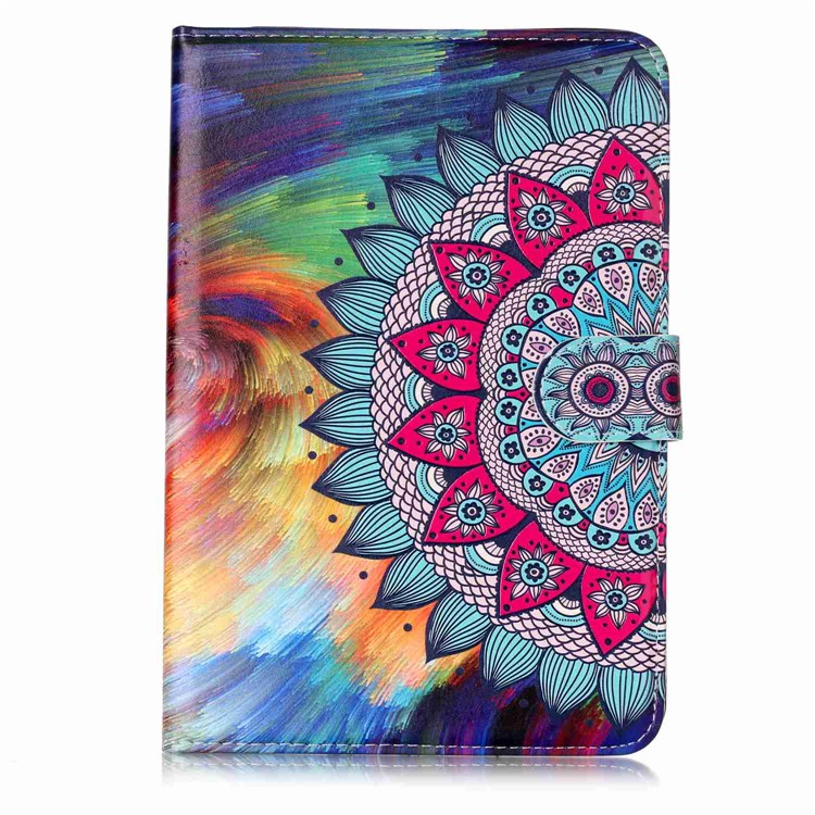Pattern Printing Embossed Leather Protective Cover for iPad mini 1 / 2 / 3 - Flower-2