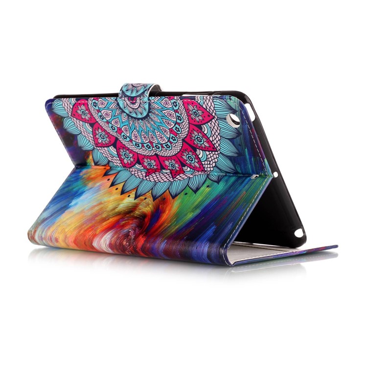 Pattern Printing Embossed Leather Protective Cover for iPad mini 1 / 2 / 3 - Flower-4
