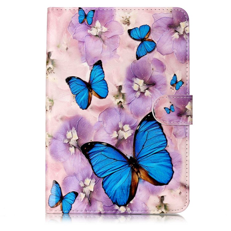 Pattern Printing Embossed Leather Protective Shell for iPad mini 1 / 2 / 3 - Butterfly-2