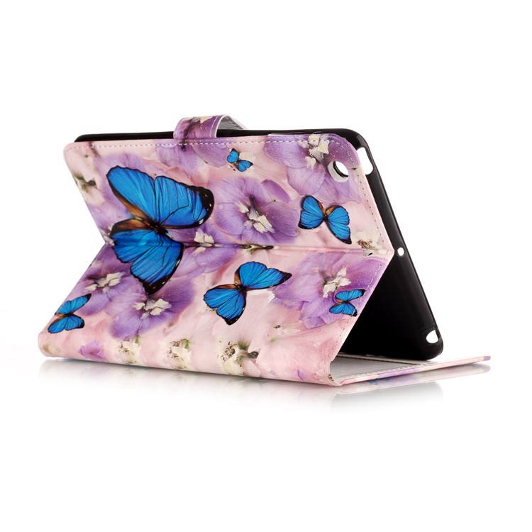 Pattern Printing Embossed Leather Protective Shell for iPad mini 1 / 2 / 3 - Butterfly-4