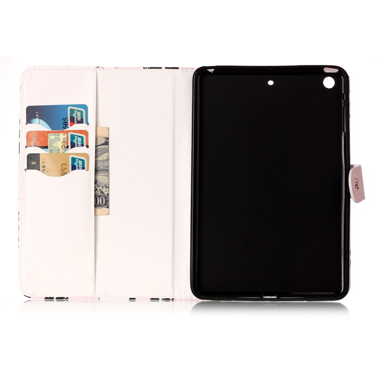 Pattern Printing Embossed Magnetic Leather Protective Case for iPad mini 1 / 2 / 3 - Cute Owls-6
