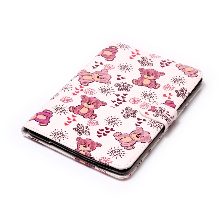 Pattern Printing Embossed Leather Protective Case with Stand for iPad mini 1 / 2 / 3 - Bear-5