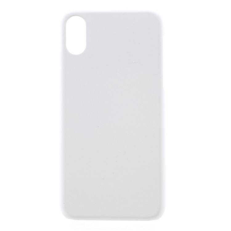 Rubberized PC Case Accessory for iPhone X/XS 5.8 inch - White-1