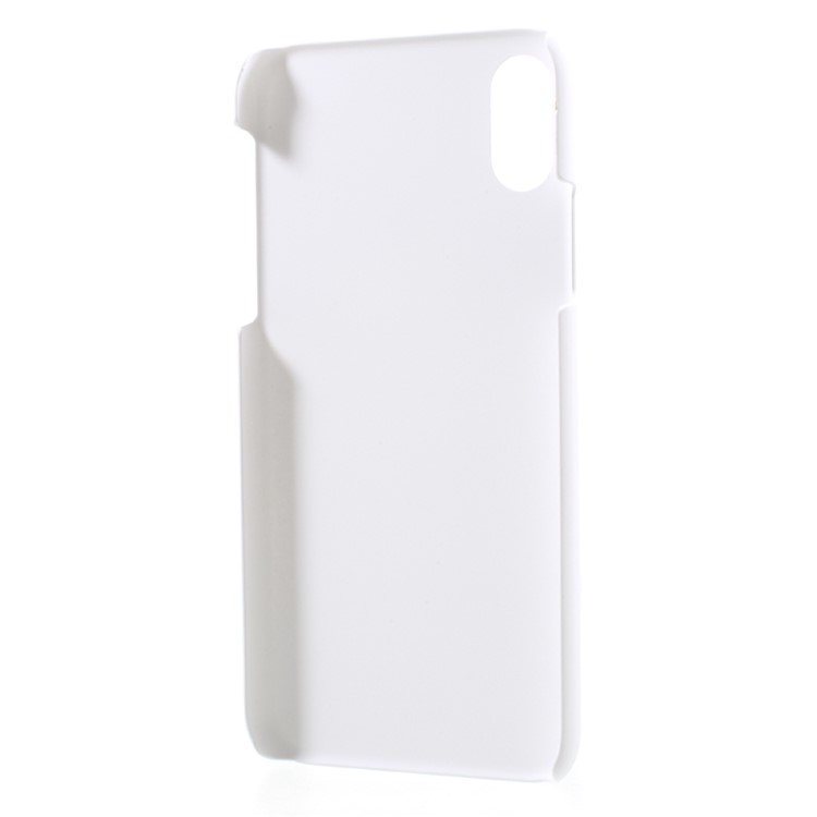 Rubberized PC Case Accessory for iPhone X/XS 5.8 inch - White-3