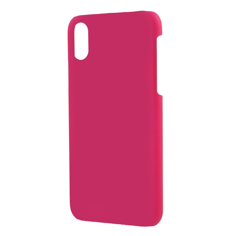 Rubberized Plastic Hard Mobile Shell for iPhone X/XS 5.8 inch - Rose-2