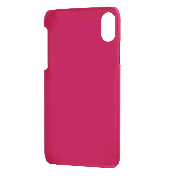Rubberized Plastic Hard Mobile Shell for iPhone X/XS 5.8 inch - Rose-3