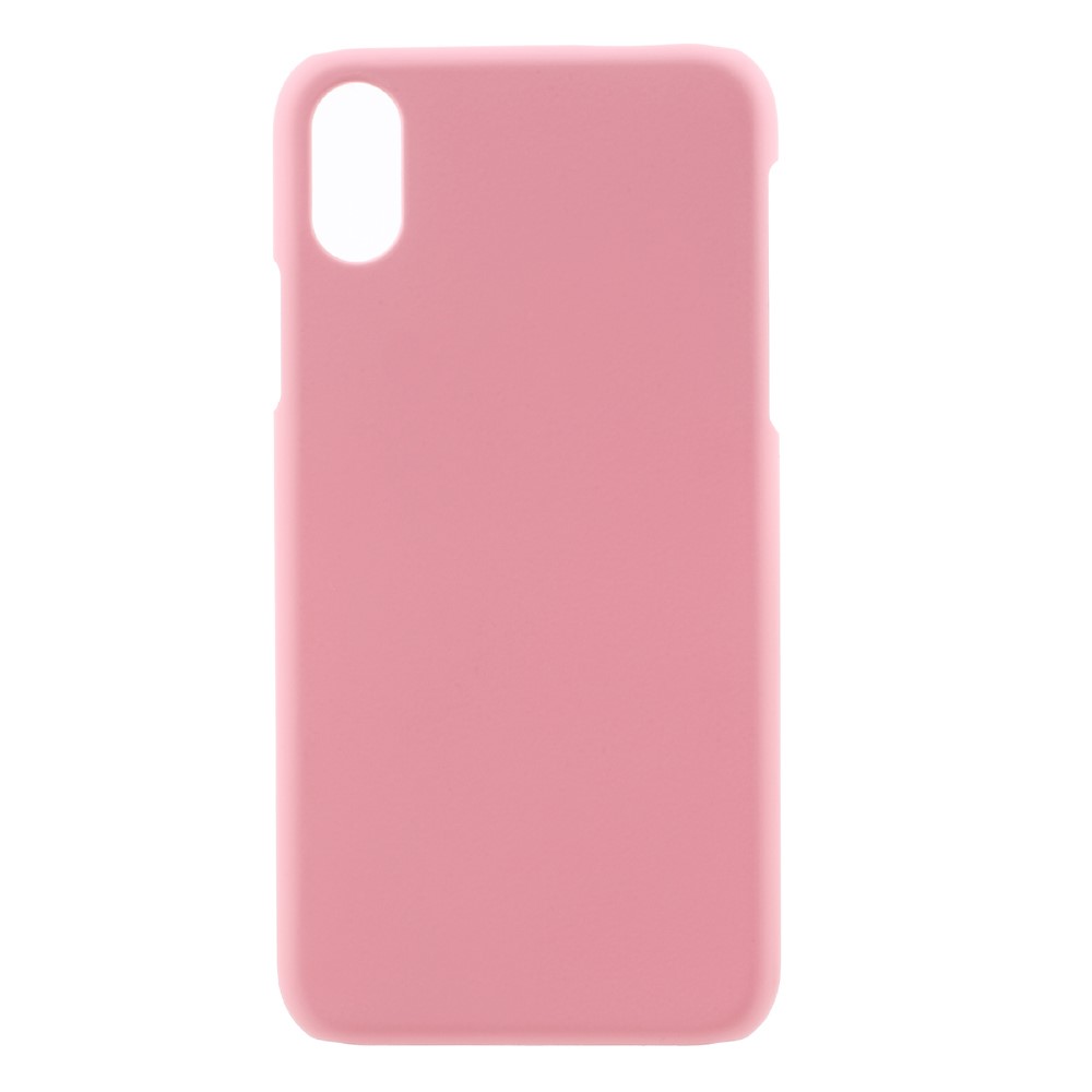 For iPhone X/XS 5.8 inch Rubberized PC Protective Cell Phone Case - Pink-1