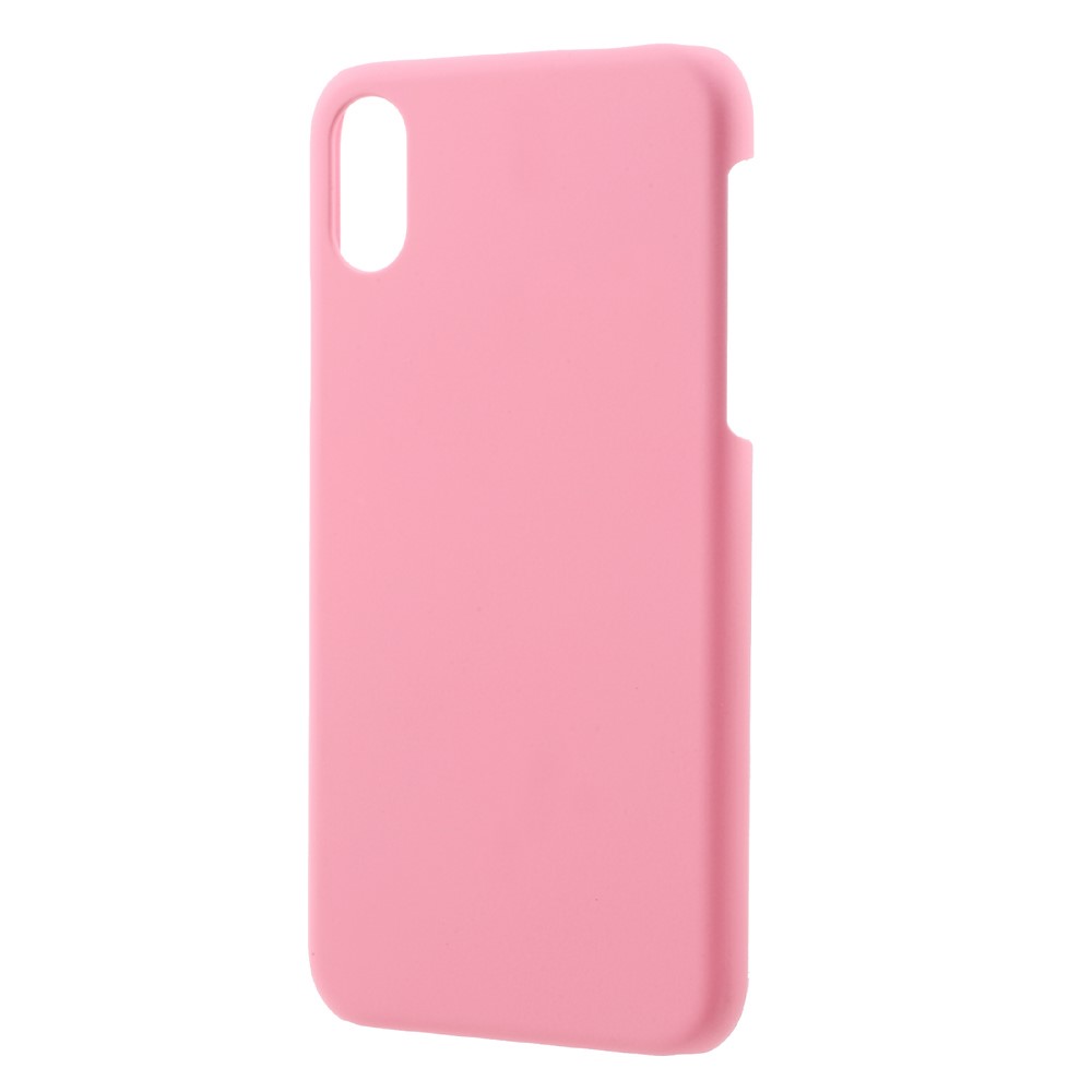 For iPhone X/XS 5.8 inch Rubberized PC Protective Cell Phone Case - Pink-2