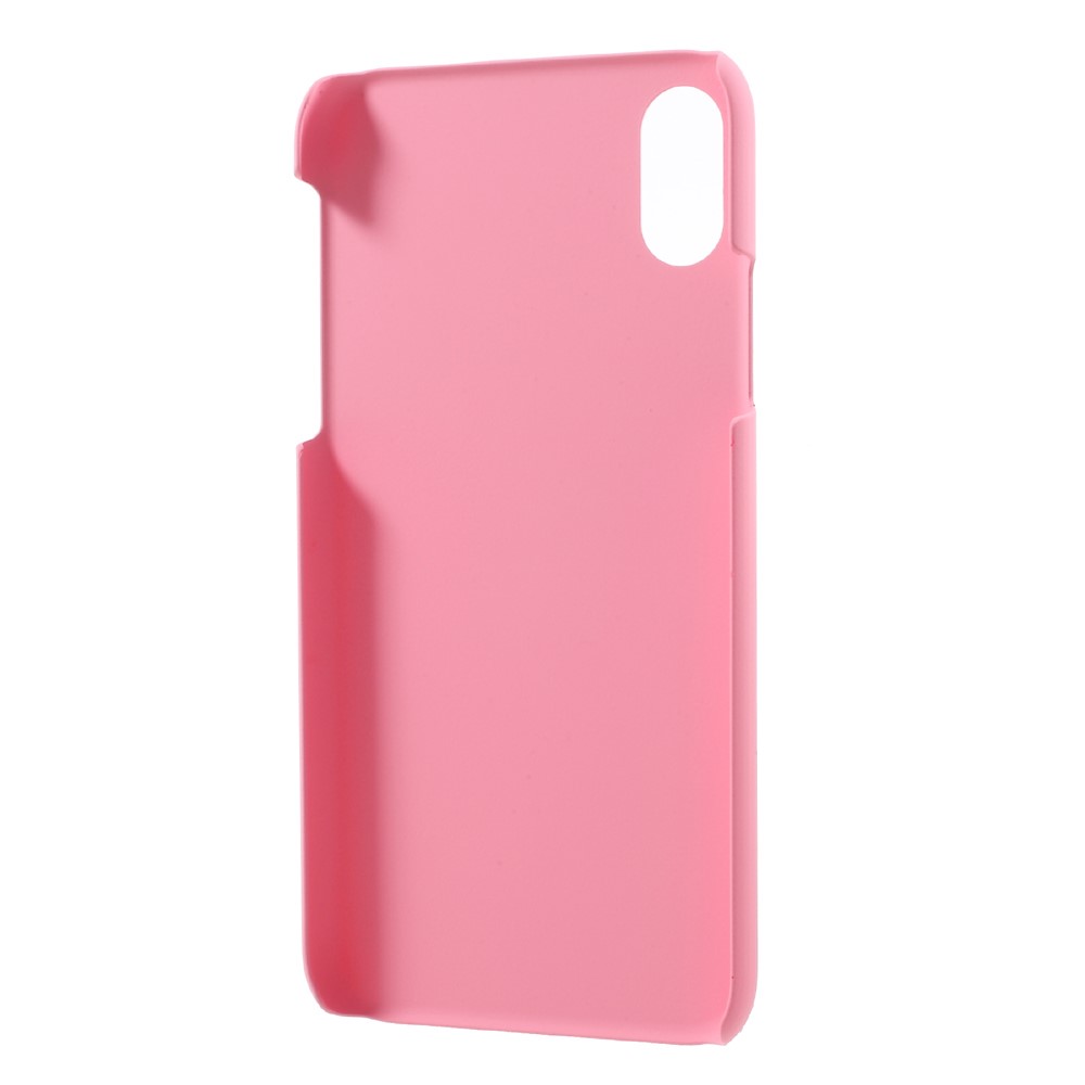 For iPhone X/XS 5.8 inch Rubberized PC Protective Cell Phone Case - Pink-3