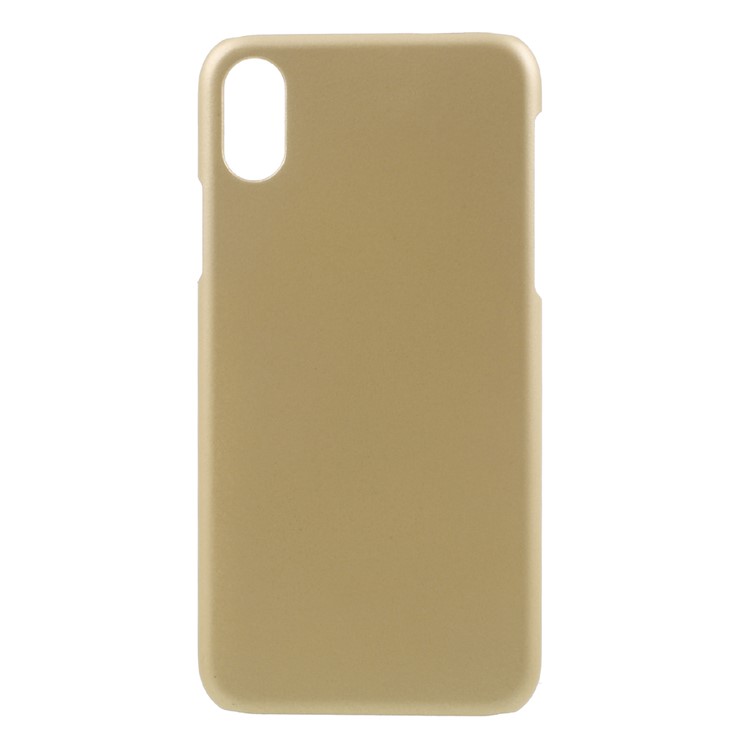 Para Iphone X/xs, Diez Estuche de Plástico de Plástico de Goma de 5.8 Pulgadas - Oro