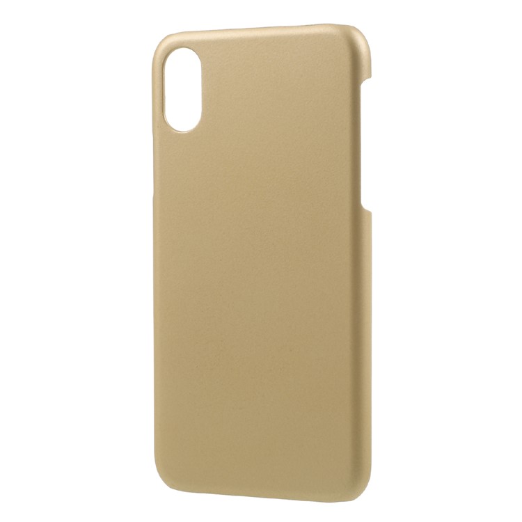 For iPhone X/XS Ten 5.8 inch Rubberized Plastic Hard Slip-in Back Case - Gold-2