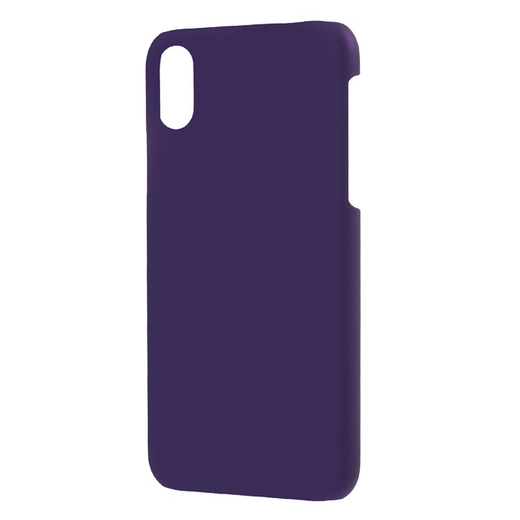 For iPhone X/XS 5.8 inch Rubberized Plastic Hard Back Casing - Purple-2
