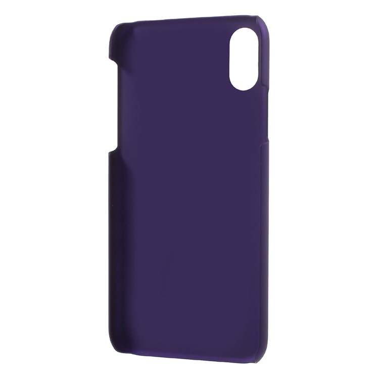 For iPhone X/XS 5.8 inch Rubberized Plastic Hard Back Casing - Purple-3