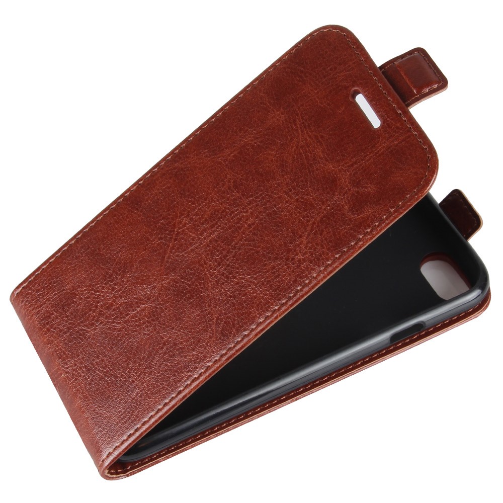 Crazy Horse Skin PU Leather Vertical Flip Phone Casing for iPhone 8 / 7 4.7 inch - Brown-3