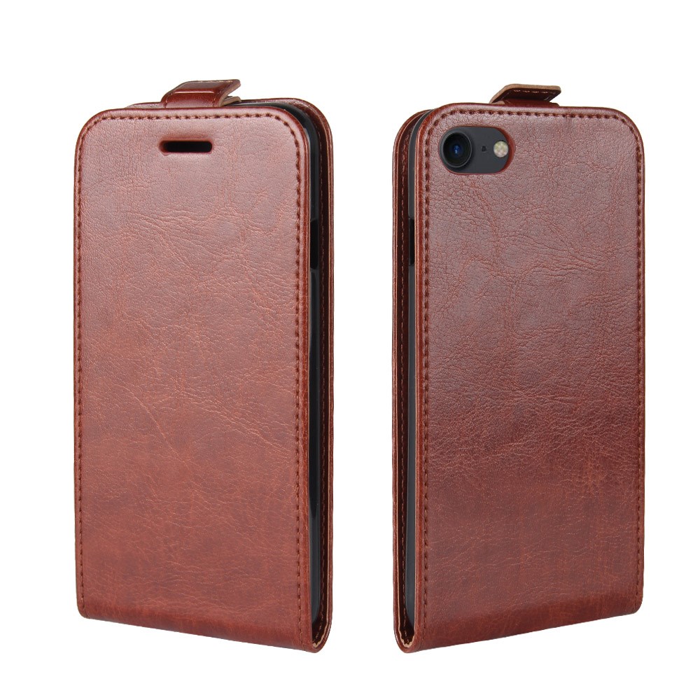 Crazy Horse Skin PU Leather Vertical Flip Phone Casing for iPhone 8 / 7 4.7 inch - Brown-4
