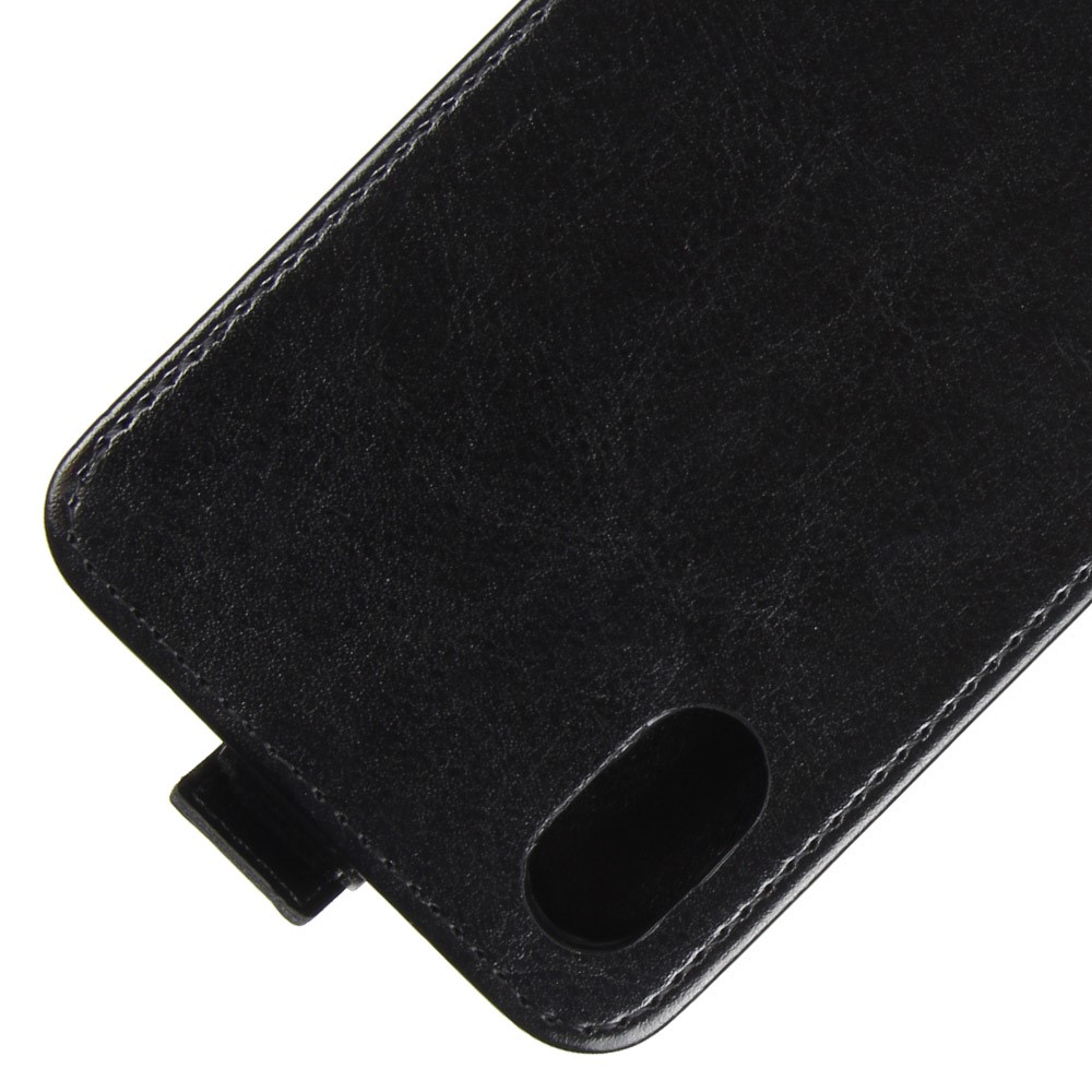 Crazy Horse Texture Couverture en cuir Flip Flip pour iPhone X /10 5.8-pouce - Noir-2
