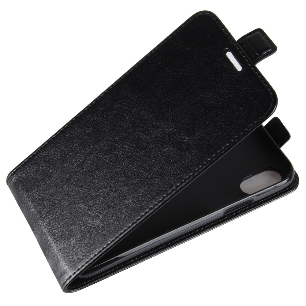 Crazy Horse Texture Couverture en cuir Flip Flip pour iPhone X /10 5.8-pouce - Noir-3