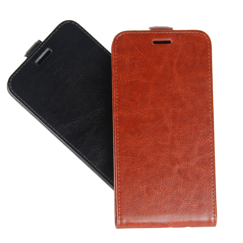 Crazy Horse Texture Couverture en cuir Flip Flip pour iPhone X /10 5.8-pouce - Noir-7