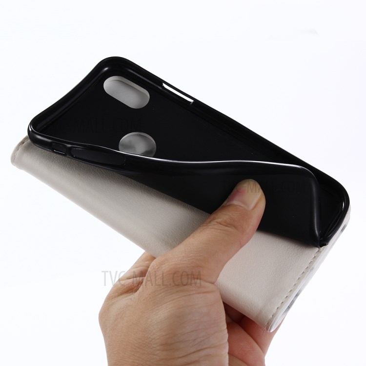 Cubierta De Cuero Del Teléfono De La Cartera Del Cuero Del Soporte Del Modelo Para El Iphone Iphone Iphone X / XS De Iphone 5.8 Pulgadas - Blanco-10