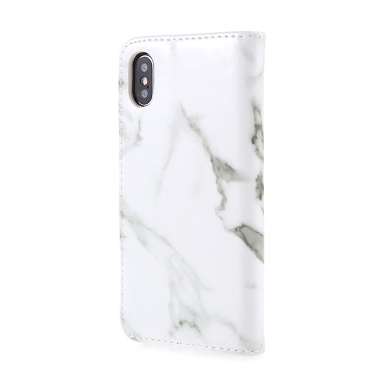 Cubierta De Cuero Del Teléfono De La Cartera Del Cuero Del Soporte Del Modelo Para El Iphone Iphone Iphone X / XS De Iphone 5.8 Pulgadas - Blanco-3