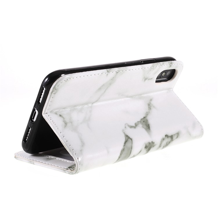 Cubierta De Cuero Del Teléfono De La Cartera Del Cuero Del Soporte Del Modelo Para El Iphone Iphone Iphone X / XS De Iphone 5.8 Pulgadas - Blanco-4
