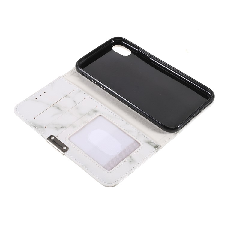 Cubierta De Cuero Del Teléfono De La Cartera Del Cuero Del Soporte Del Modelo Para El Iphone Iphone Iphone X / XS De Iphone 5.8 Pulgadas - Blanco-7