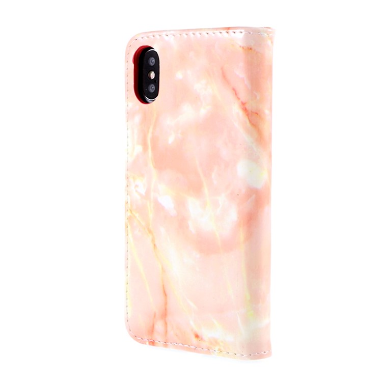 Marble Pattern Stand Leather Wallet Phone Shell for iPhone iPhone iPhone iPhone X/XS 5.8-inch8 - Pink-2