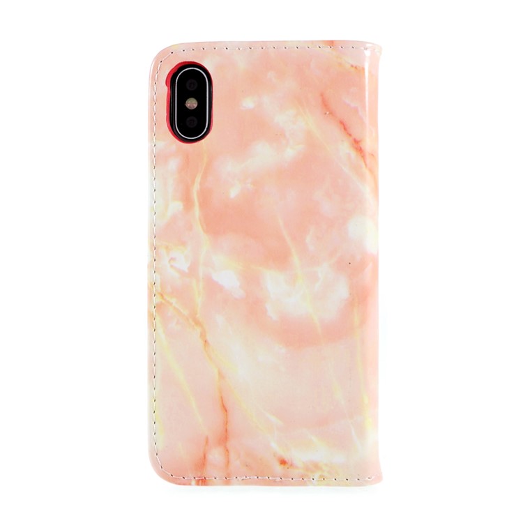 Marble Pattern Stand Leather Wallet Phone Shell for iPhone iPhone iPhone iPhone X/XS 5.8-inch8 - Pink-3