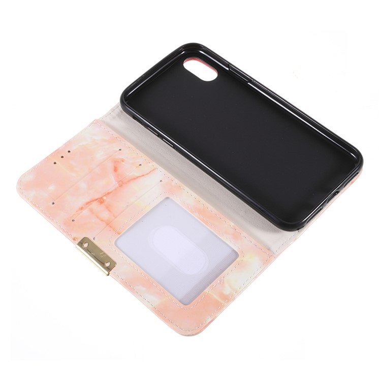 Marble Pattern Stand Leather Wallet Phone Shell for iPhone iPhone iPhone iPhone X/XS 5.8-inch8 - Pink-7