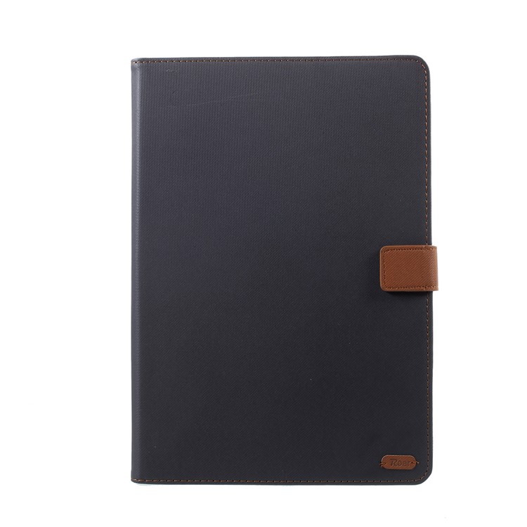 ROAR KOREA Twill Grain Leather Wallet Case for iPad Pro 10.5 (2017) - Black-2