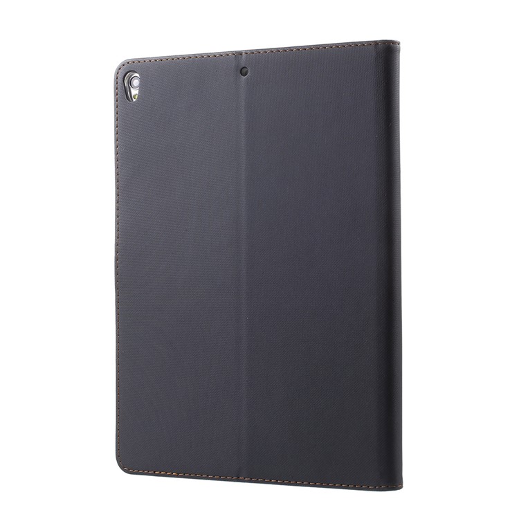 ROAR KOREA Twill Grain Leather Wallet Case for iPad Pro 10.5 (2017) - Black-3