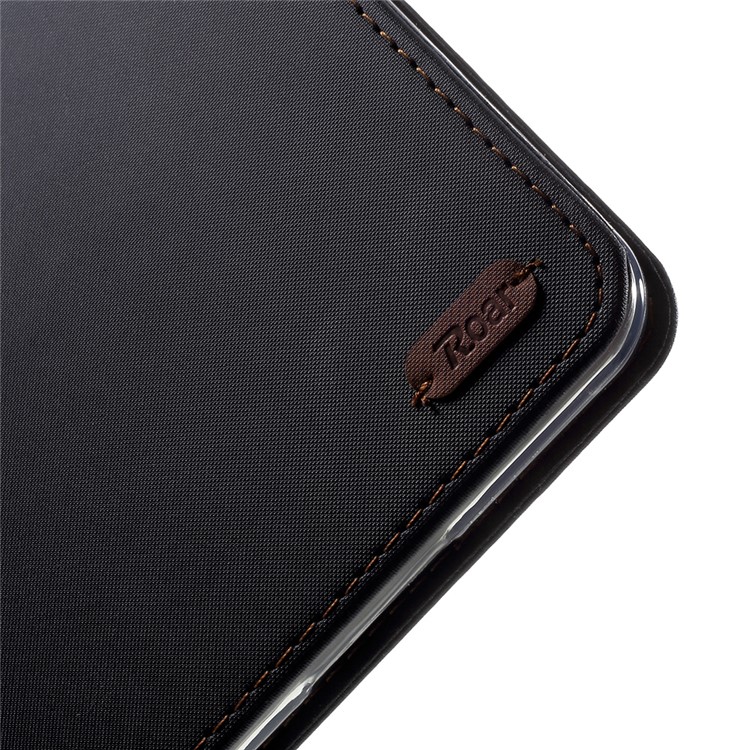 ROAR KOREA Twill Grain Leather Wallet Case for iPad Pro 10.5 (2017) - Black-7