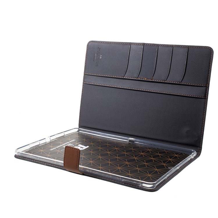 ROAR KOREA Twill Grain Leather Wallet Case for iPad Pro 10.5 (2017) - Black-9