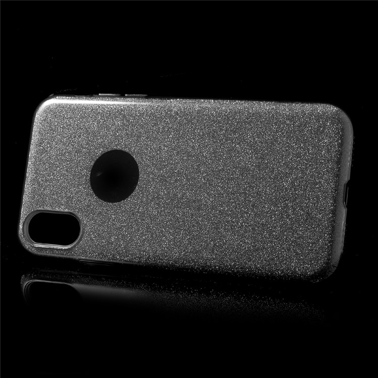 PC TPU Hybrid Case + Flash Powder Paper for iPhone 8 - Grey-2